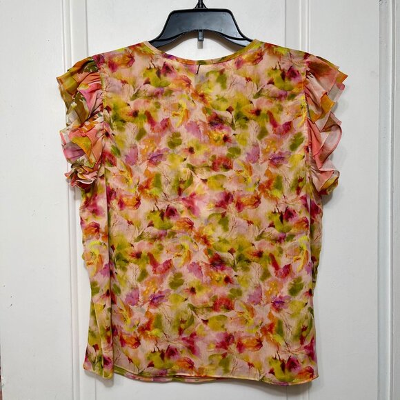 Misa Los Angeles Emi Top Golden Floral Mix Size L - Picture 8 of 14